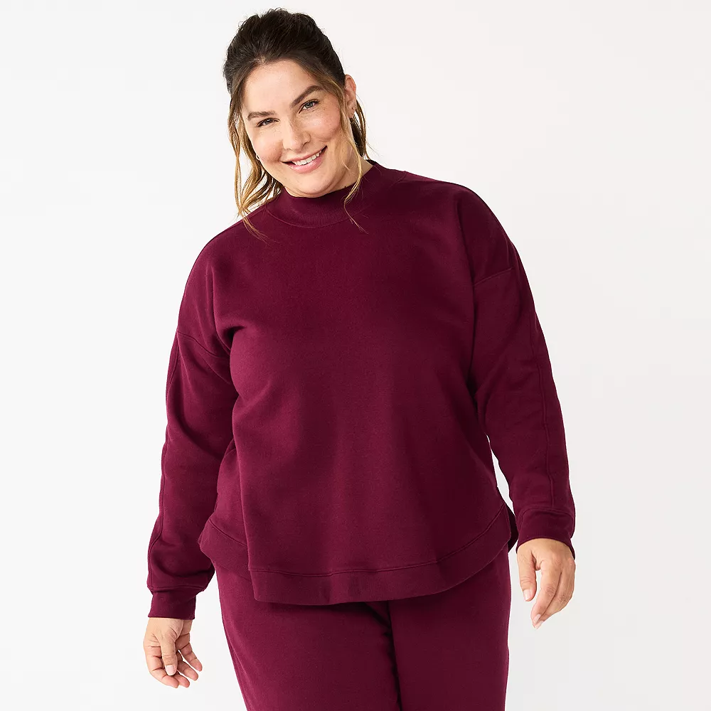 Plus Size Tek Gear® Ultrasoft Fleece Mockneck Sweatshirt 8 Plus Size Tek Gear® Ultrasoft Fleece Mockneck Sweatshirt - Image 6