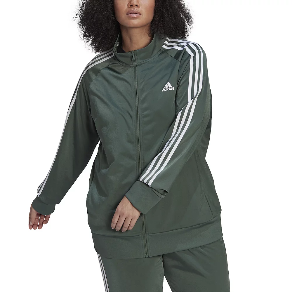 Plus Size adidas Essentials Warm-Up Slim Fit 3-Stripes Track Jacket 8 Plus Size adidas Essentials Warm-Up Slim Fit 3-Stripes Track Jacket - Image 6