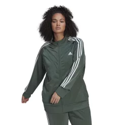 Plus Size adidas Essentials Warm-Up Slim Fit 3-Stripes Track Jacket 10 Plus Size adidas Essentials Warm-Up Slim Fit 3-Stripes Track Jacket -Adidas shop 5542165 Green Oxide White