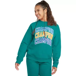 Women's Champion® Powerblend Fleece Crewneck Sweatshirt -Adidas shop 5542415 Emerald Night