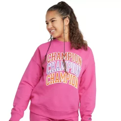 Women's Champion® Powerblend Fleece Crewneck Sweatshirt -Adidas shop 5542415 Wow Pink