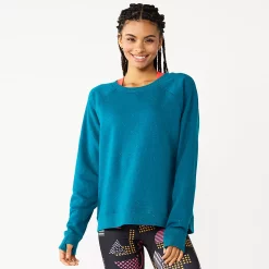 Women's Tek Gear® Easy Ultrasoft Fleece Sweatshirt -Adidas shop 5543912 Night Life Teal