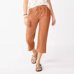 Women's Sonoma Goods For Life® Cropped Lightweight Lounge Pants -Adidas shop 5545996 Blushing Caramel