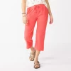 Women's Sonoma Goods For Life® Cropped Lightweight Lounge Pants -Adidas shop 5545996 Infused Melon