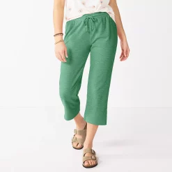 Women's Sonoma Goods For Life® Cropped Lightweight Lounge Pants -Adidas shop 5545996 River Moss