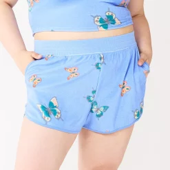 Juniors' Plus Size SO® Towel Terry Dolphin Shorts -Adidas shop 5554061 Peri Butterfly