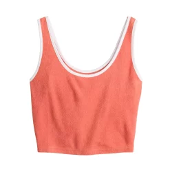 Juniors' SO® Cropped Towel Terry Scoop Neck Tank -Adidas shop 5554318 ALT5
