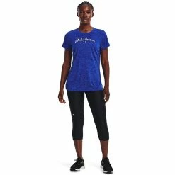 Women's Under Armour Twist Script Wordmark Tech Tee -Adidas shop 5556795 ALT2
