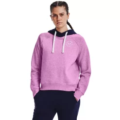 Women's Under Armour Rival Fleece Colorblock Hoodie -Adidas shop 5556876 Jellyfish Heather