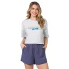 Juniors' Hurley Floral Beach Logo Cropped Tee