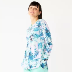 Women's Tek Gear® Long Sleeve Tunic -Adidas shop 5560866 Teal Swirled