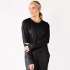 Women's Tek Gear® Crewneck Long Sleeve Tee -Adidas shop 5561703 Black
