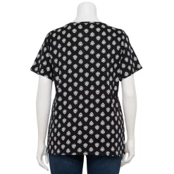 Plus Size Croft & Barrow® Essential Print V-Neck Tee -Adidas shop 5563325 ALT