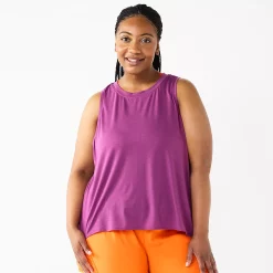 Plus Size Tek Gear® Crop Tank -Adidas shop 5566918 Ravishing Orchid
