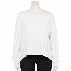 Plus Size Tek Gear® Crewneck Crop Tee -Adidas shop 5567897 White
