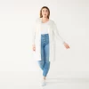 Plus Size Nine West Long Open-Front Cardigan