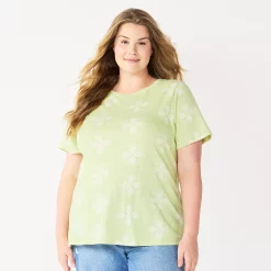 Petite Plus Size Sonoma Goods For Life® Crewneck Tee 20 Petite Plus Size Sonoma Goods For Life® Crewneck Tee -Adidas shop 5572597 Lime Geo Flower