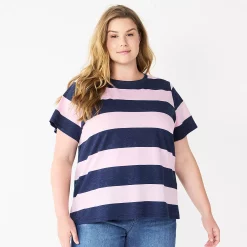 Petite Plus Size Sonoma Goods For Life® Crewneck Tee 19 Petite Plus Size Sonoma Goods For Life® Crewneck Tee -Adidas shop 5572597 Purp Navy Rugby Stripe