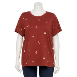 Petite Plus Size Sonoma Goods For Life® Crewneck Tee 15 Petite Plus Size Sonoma Goods For Life® Crewneck Tee -Adidas shop 5572597 Red Burgundy Floral