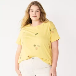 Petite Plus Size Sonoma Goods For Life® Crewneck Tee 22 Petite Plus Size Sonoma Goods For Life® Crewneck Tee -Adidas shop 5572597 Yellow Beach Scene