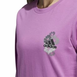 Women's adidas Floral Logo Long Sleeve T-Shirt -Adidas shop 5575423 ALT2