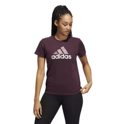 Women's adidas Classic 2-Tone Logo Graphic T-Shirt -Adidas shop 5575427 Shadow Maroon