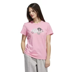 Women's adidas Floral Linear Graphic T-Shirt -Adidas shop 5575428 Bliss Pink