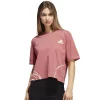 Women's adidas Holiday Fleece Graphic Crop Top -Adidas shop 5577958 Wonder Red