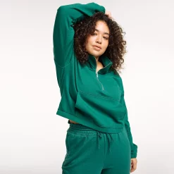 Women's FLX Embrace Quarter-Zip French Terry Sweatshirt 13 Women's FLX Embrace Quarter-Zip French Terry Sweatshirt -Adidas shop 5580829 Vintage Moss