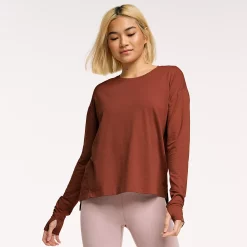 Women's FLX Core Drop-Shoulder Tee -Adidas shop 5580977 Chic Burgundy