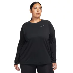 Plus Size Nike Dri-FIT Swoosh Run Mid-Layer Top -Adidas shop 5581000 Black White