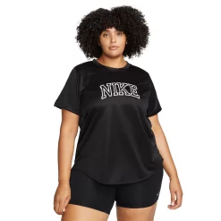 Plus Size Nike Dri-FIT Swoosh Short-Sleeve Running Tee -Adidas shop 5581004 Black White