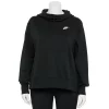 Plus Size Nike Sportswear Club Fleece Funnel-Neck Hoodie -Adidas shop 5581019 Black