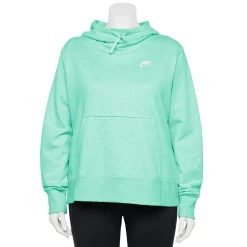 Plus Size Nike Sportswear Club Fleece Funnel-Neck Hoodie -Adidas shop 5581019 Mint Foam