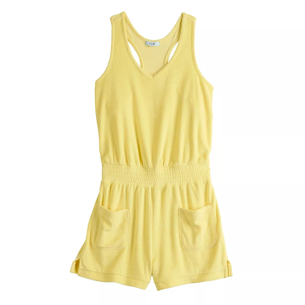 Women's FLX Terry Cloth Romper 6 Women's FLX Terry Cloth Romper - Image 4