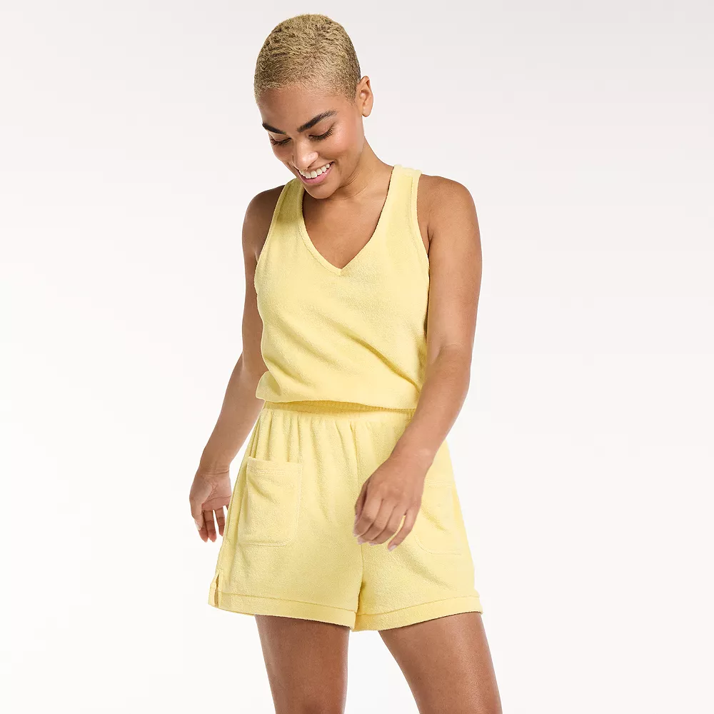 Women's FLX Terry Cloth Romper 4 Women's FLX Terry Cloth Romper - Image 2