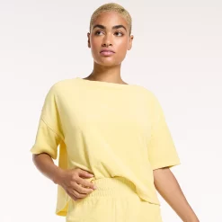 Women's FLX Boxy Terry Cloth Top 8 Women's FLX Boxy Terry Cloth Top -Adidas shop 5581081 Lemon Sorbet