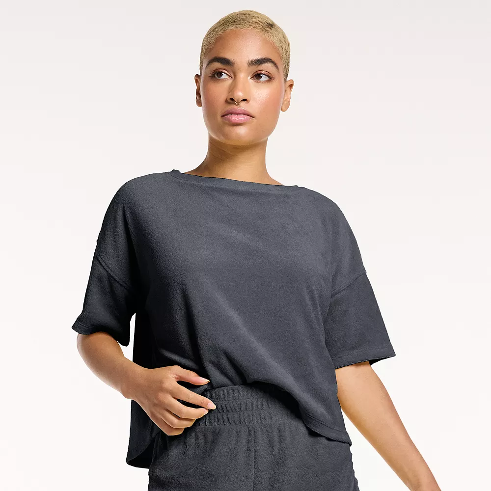 Women's FLX Boxy Terry Cloth Top 5 Women's FLX Boxy Terry Cloth Top - Image 3