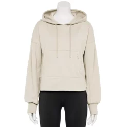 Women's FLX Embrace French Terry Popover Hoodie 13 Women's FLX Embrace French Terry Popover Hoodie -Adidas shop 5581102 Bisque Tan