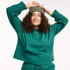 Women's FLX Embrace French Terry Popover Hoodie 14 Women's FLX Embrace French Terry Popover Hoodie -Adidas shop 5581102 Vintage Moss