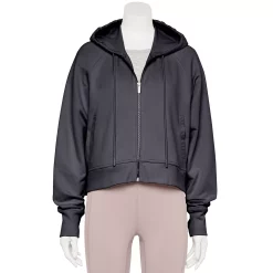 Women's FLX Boxy Zip-Up Hoodie 9 Women's FLX Boxy Zip-Up Hoodie -Adidas shop 5581129 Plum Sherry