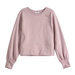 Women's FLX Embrace French Terry Crewneck Sweatshirt -Adidas shop 5581139 ALT3