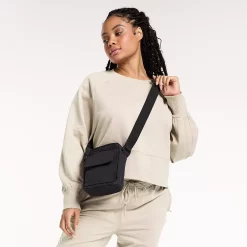 Women's FLX Embrace French Terry Crewneck Sweatshirt -Adidas shop 5581139 Bisque Tan