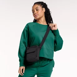 Women's FLX Embrace French Terry Crewneck Sweatshirt -Adidas shop 5581139 Vintage Moss