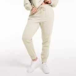 Women's FLX Embrace Paperbag High-Waisted Sweatpants 13 Women's FLX Embrace Paperbag High-Waisted Sweatpants -Adidas shop 5581165 Bisque Tan