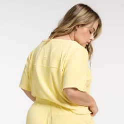 Plus Size FLX Boxy Terry Cloth Top -Adidas shop 5581575 ALT