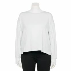 Plus Size FLX Core Drop-Shoulder Tee -Adidas shop 5581577 Modern White