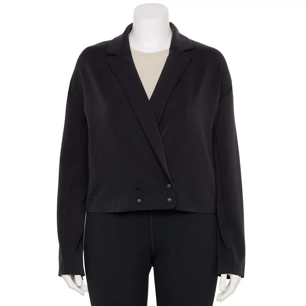 Plus Size FLX Double-Breasted Crop Blazer 4 Plus Size FLX Double-Breasted Crop Blazer - Image 2