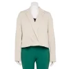Plus Size FLX Double-Breasted Crop Blazer