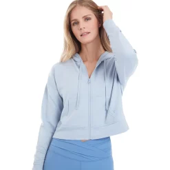Women's PSK Collective Hooded Crop Jacket 11 Women's PSK Collective Hooded Crop Jacket -Adidas shop 5582098 Baby Blue